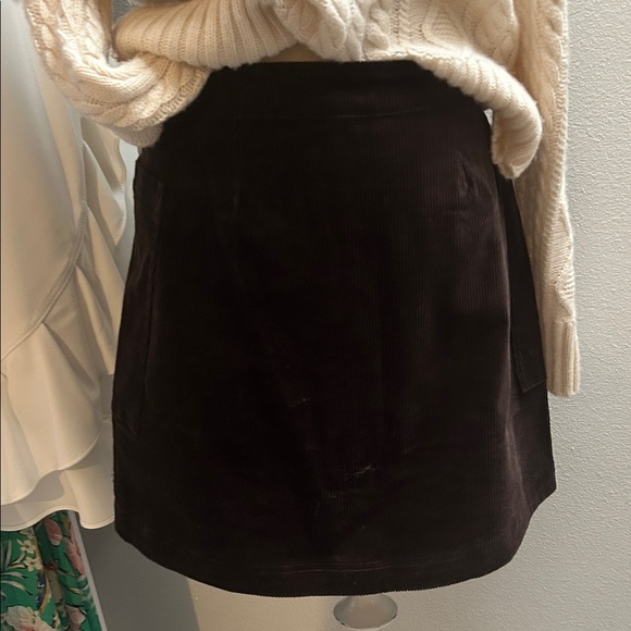 GAP Dark Brown Corduroy A-Line Skirt Women’s size 6 Tall - Picture 4 of 7